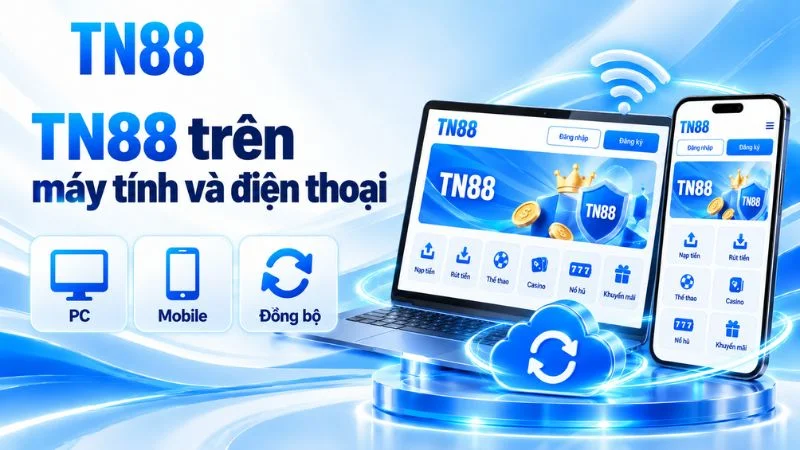 Giao diện TN88 trên máy tính và điện thoại với khả năng hiển thị đa thiết bị